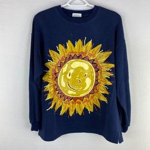 Vintage Barcelona Adult Crewneck Sweatshirt Large Made in Spain Sun Painting